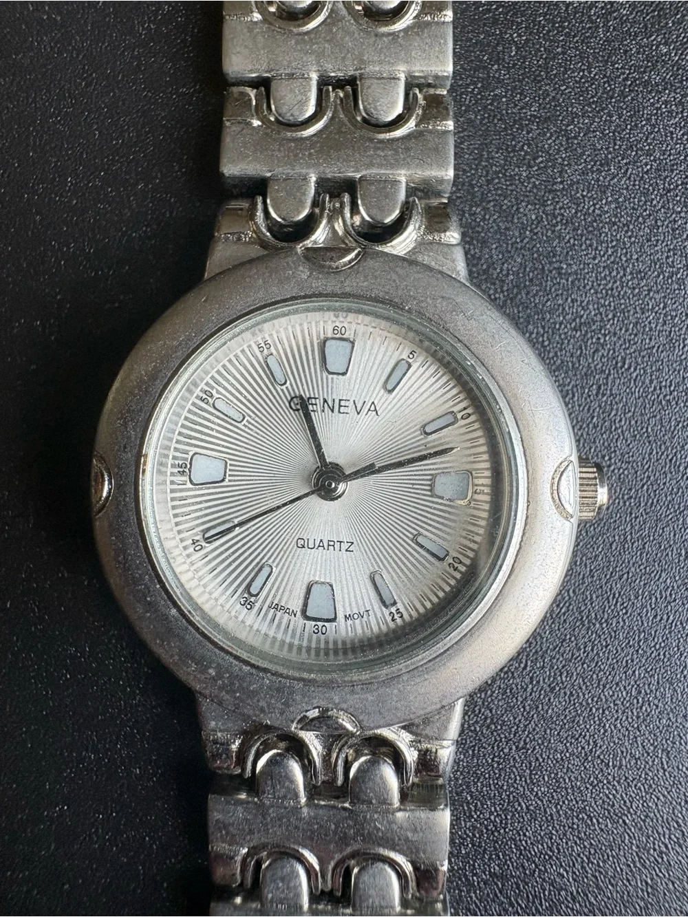 Geneva Silver Quartz Women's Bracelet Watch